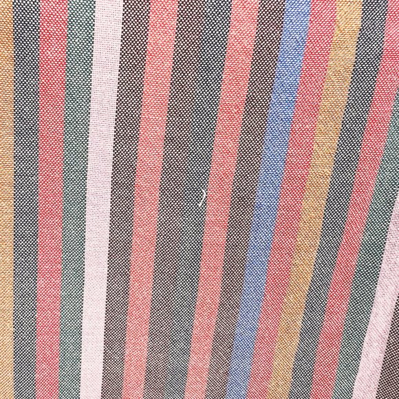 Madewell Courier Button-Back Shirt in Rainbow Stripe - Picture 3 of 8